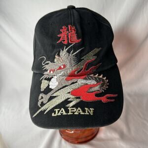 Juguemm Japan Dragon Embroidered Adjustable Cap Hat 90’s Nice Fading